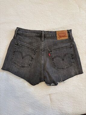 Levi's Charcoal Cutoff Denim Shorts with Raw Hem, W27
